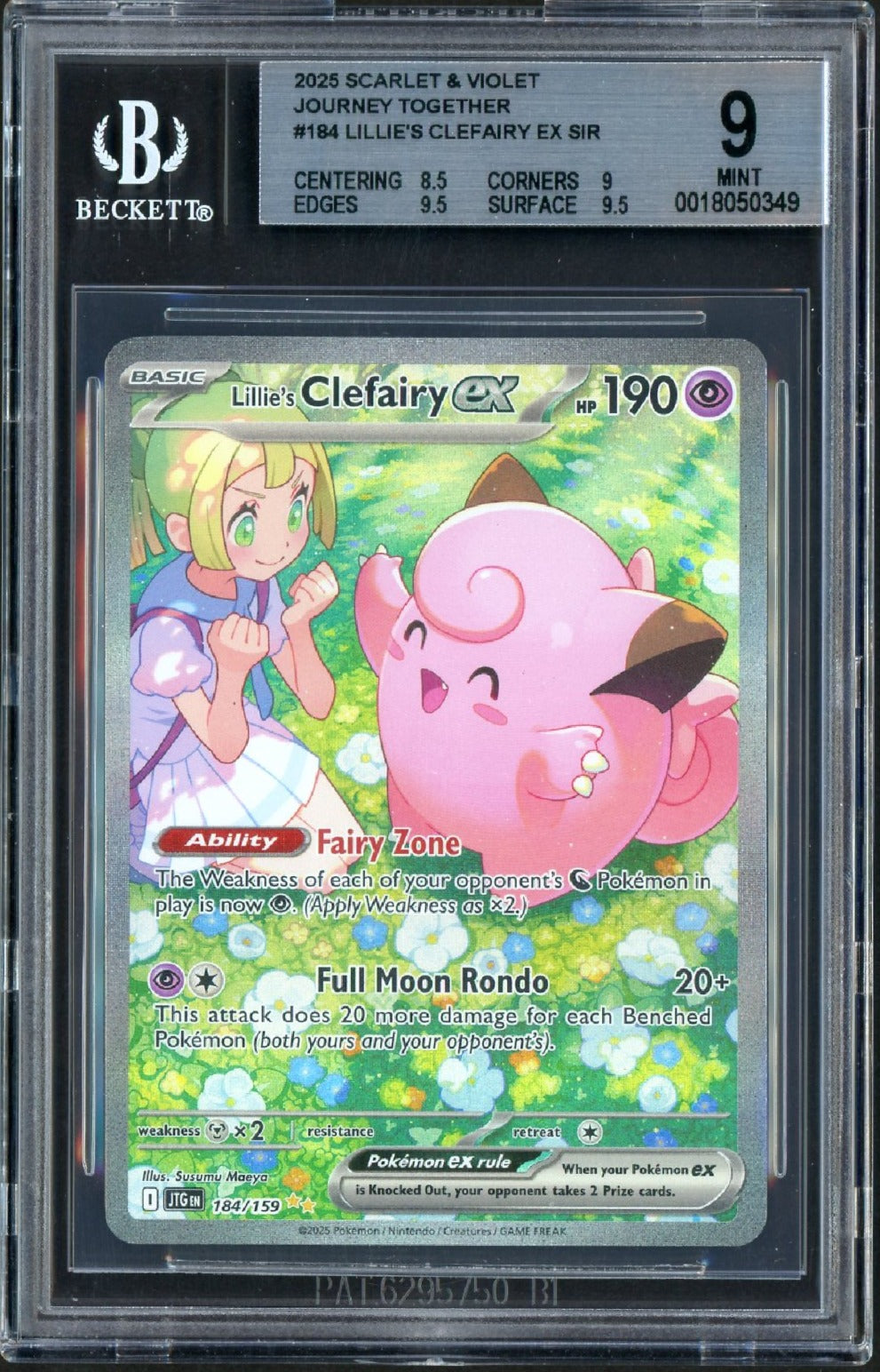 2025 Lillie's Clefairy EX - Journey Together #184 - BGS 9